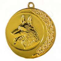 Медаль 008.01 золото собака, 40 мм.