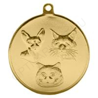 Медаль 031.01 кошки, золото