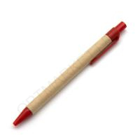 Ручка автоматическая бумажная, цвет красный