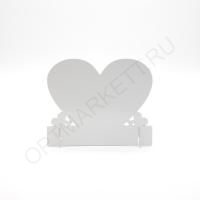 Фоторамка - "Сердце" для сублимации, размер 170х140 мм, Ф-015, подставка в комплекте