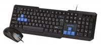 Комплект клавиатура и мышь проводные SmartBuy ONE 230346-KB черно/синий