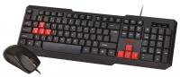 Комплект клавиатура и мышь проводные SmartBuy ONE 230346-KR черно/красный