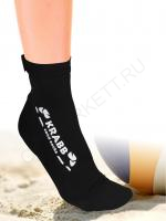 Носки для пляжного волейбола "KRABB", черные, размер XXS