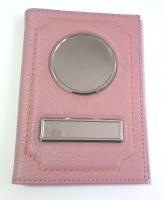 Обложка "Флотер" с металлическими вставками в комплекте с линзами, цвет розовый