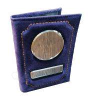 Обложка "Замша" с металлическими вставками в комплекте с линзами, цвет фиолетовый
