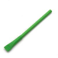 Ручка шариковая бумажная с колпачком, цвет зеленый