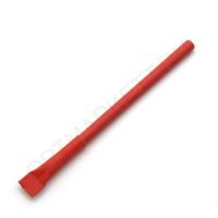 Ручка шариковая бумажная с колпачком, цвет красный