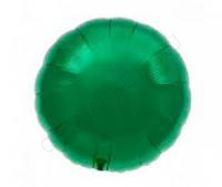 Шар (18''/46 см) Круг, Зеленый,  5 шт., цена за 1 штуку, фольга, Китай