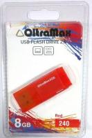Флеш-накопитель 8Gb OltraMax 240, USB 2.0, пластик, красный