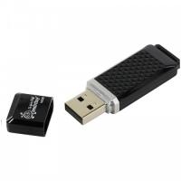 Флеш-накопитель 16Gb SmartBuy Quartz series , USB 2.0, пластик, чёрный