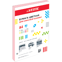 Бумага цветная для офисной техники "deVENTE" А4 20 л, 80 гр. (розовая) №2072235, пастель